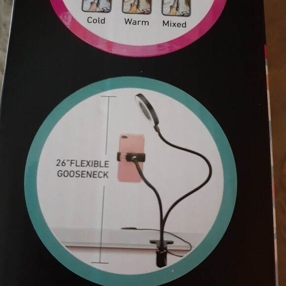 ring light podcast selfie stick photive ring lighting makeup fixture cell phone - Picture 5 of 8